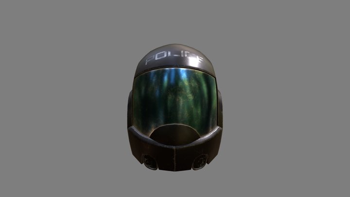 Future Apocalypse: Police Helmet 3D Model