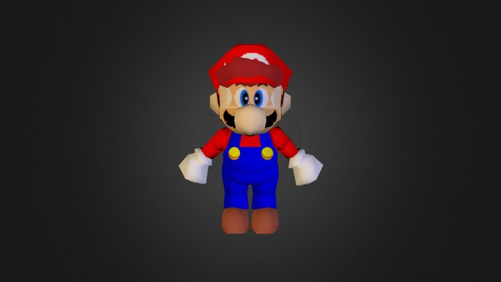 N64 Style Mario 3D Model