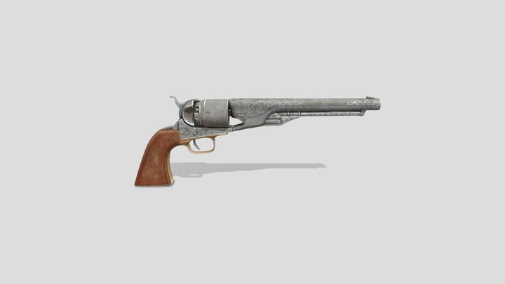 Vintage pistol 3D Model