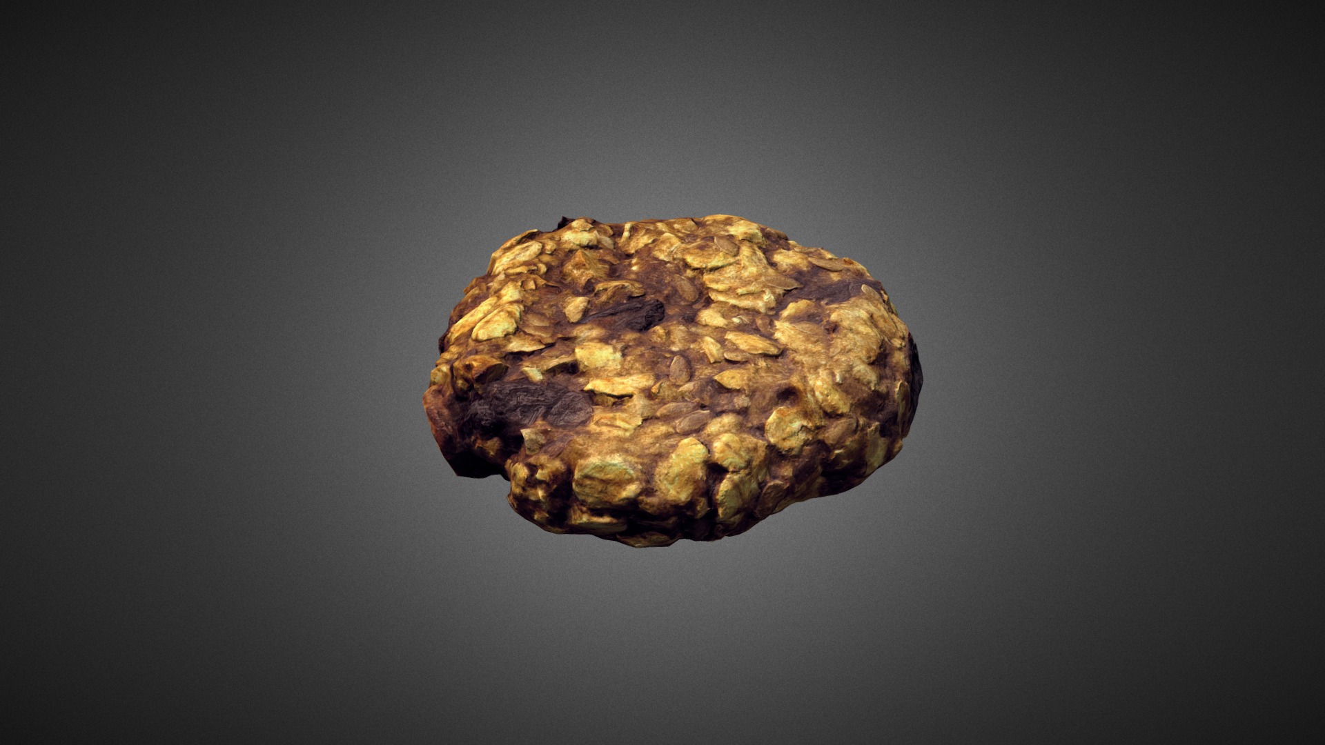 3D model Oat Cookie - This is a 3D model of the Oat Cookie. The 3D model is about a close up of a mushroom.