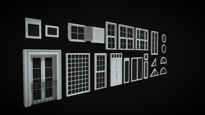Modular Windows 3D Model