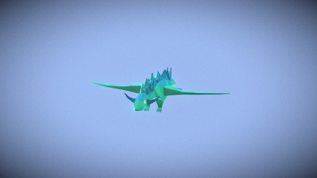 Frost Dragon - Low Poly