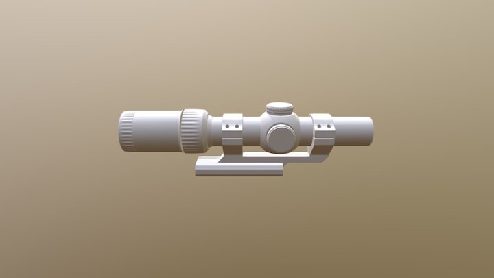 Strike Eagle 1-8x24 Optic (FBX, C4D AND MAYA) 3D Model