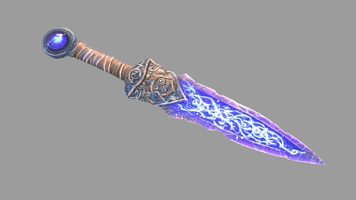 Blue Dagger 3D Model