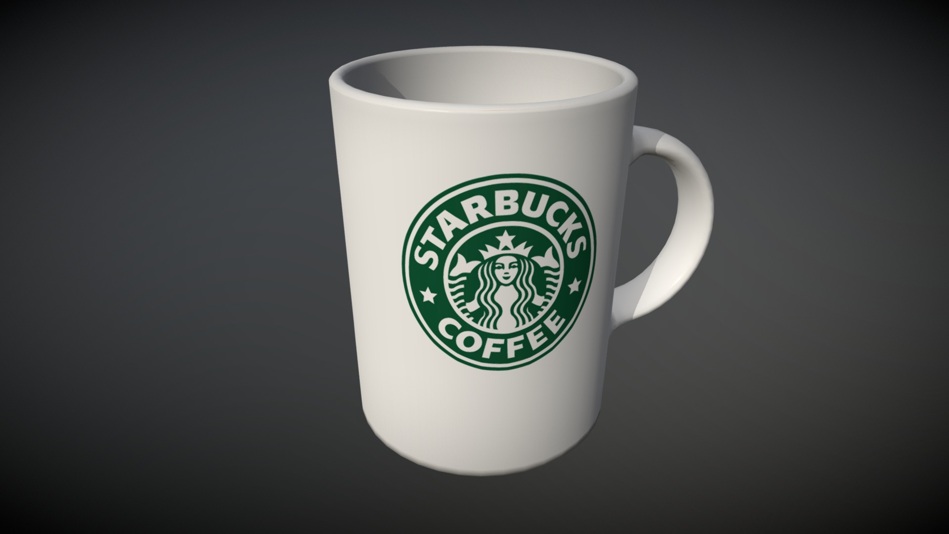 3D model Starbucks Mug - This is a 3D model of the Starbucks Mug. The 3D model is about a white coffee cup.