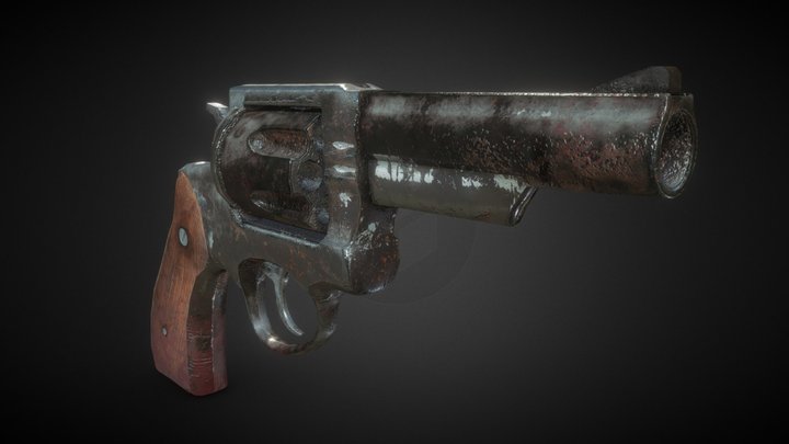 Revolver Firearm 3D Model