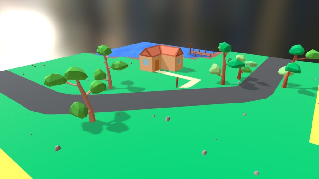 lowpoly village - 3D model by District24 (@mahmutyaz) [f5b5b77] - Sketchfab