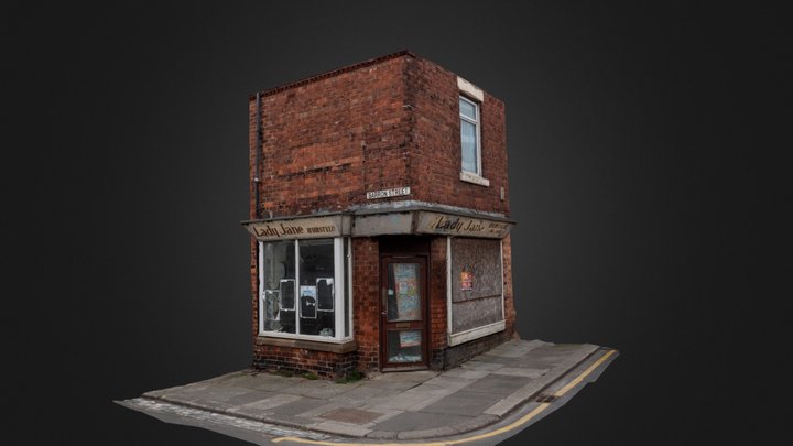 An abandoned corner shop 3D Model