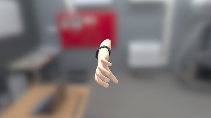 Uhr mit Arm texturiert 3D Model