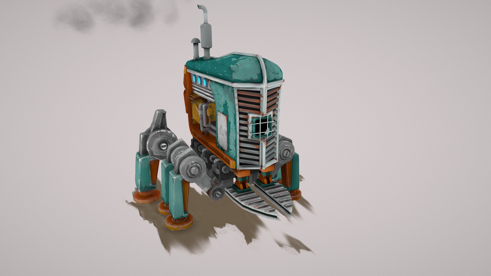 tractor_robot - 3D model by asdan [f5b9423] - Sketchfab