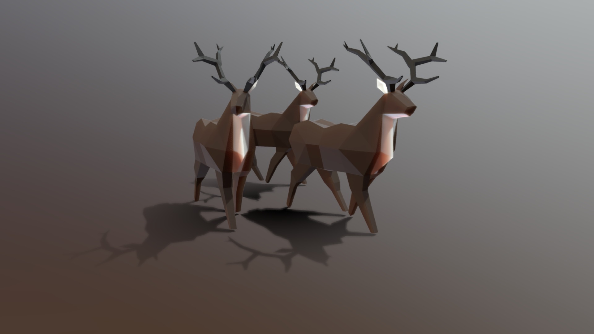 3D model 8th Dec Reindeer - This is a 3D model of the 8th Dec Reindeer. The 3D model is about a group of reindeer figures.