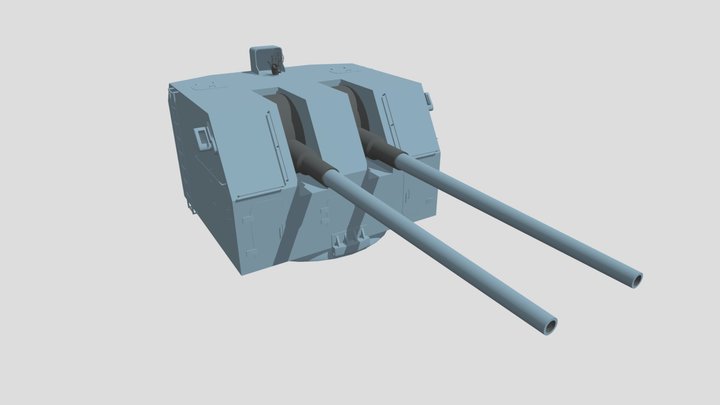 American Dual 5''/54 Mk 41 Naval Gun 3D Model