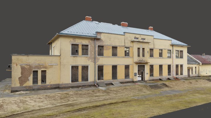 Goldingen old railway station 3D Model