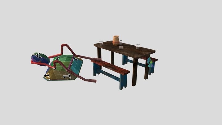 Grandma's house - Unwrap 2 More detailed props 3D Model