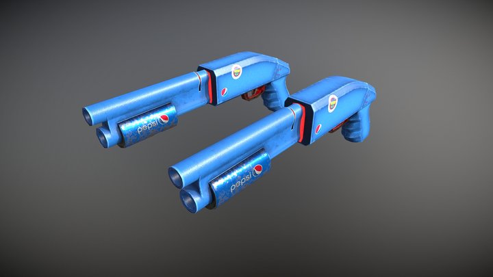 Low and Medium Poly Weapons 3D Model