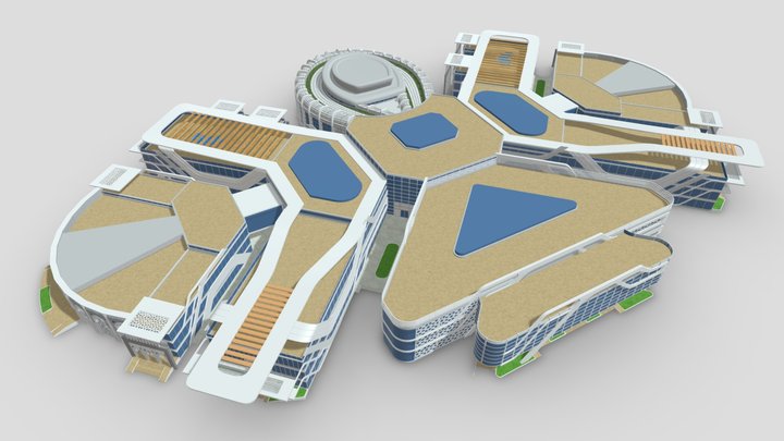 0188 - Culture Center Building 3D Model