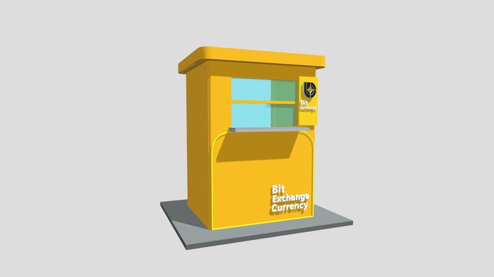 Desain Booth Money Changer 1 3D Model
