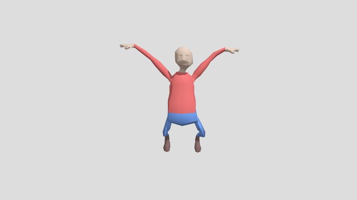 personaje Low Poly 3D Model