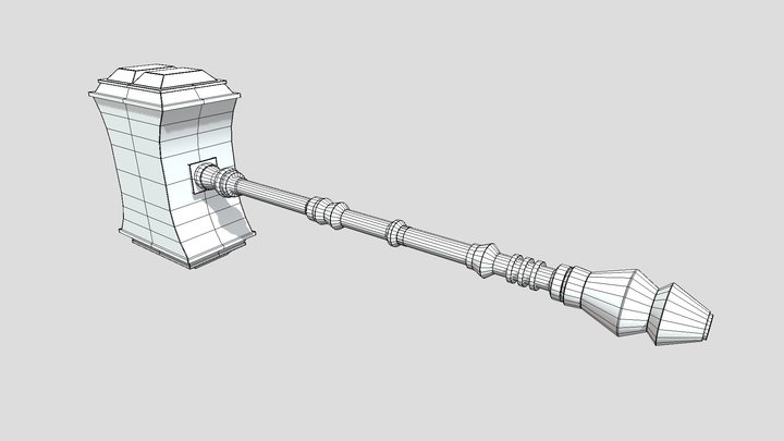 hammer wireframe 3D Model