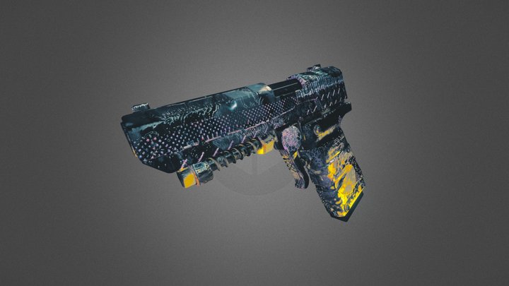 Semi Automatic Pistol - Rust 3D Model