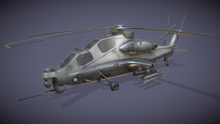 CAIC WZ-10 (Chinese Attack Helicopter) 3D Model