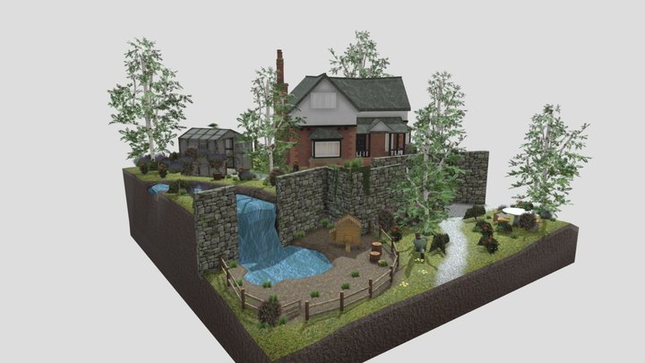 DAE Diorama - Grandma's House 3D Model