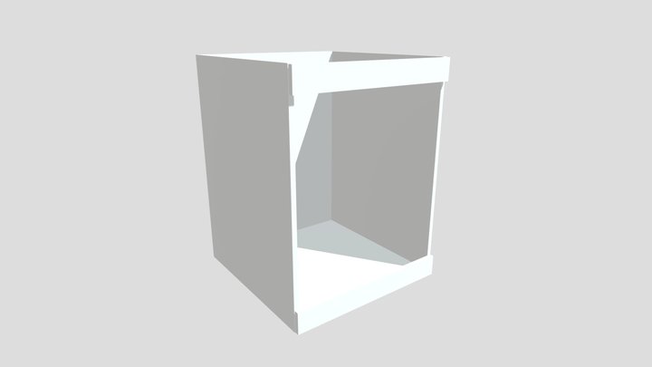 30025 - Oven Kitchen Base Cabinet 600mm 3D Model