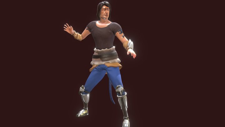 Reptilian Humanoid Pose 3D Model