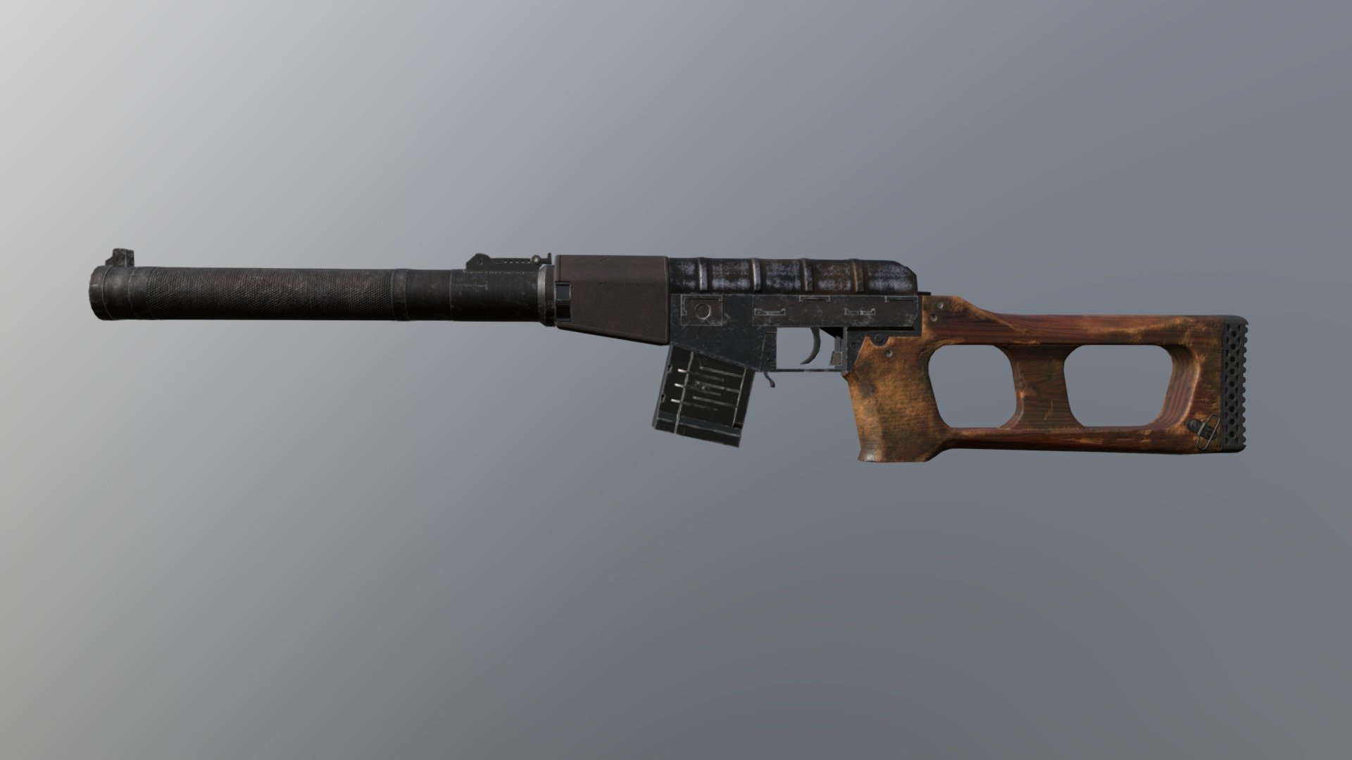 VSS Rifle w/o the scope. Low Poly & Game Ready!