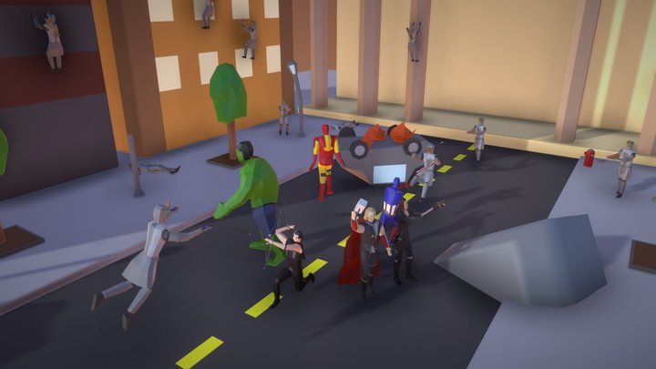 tribute for avengers 3D Model