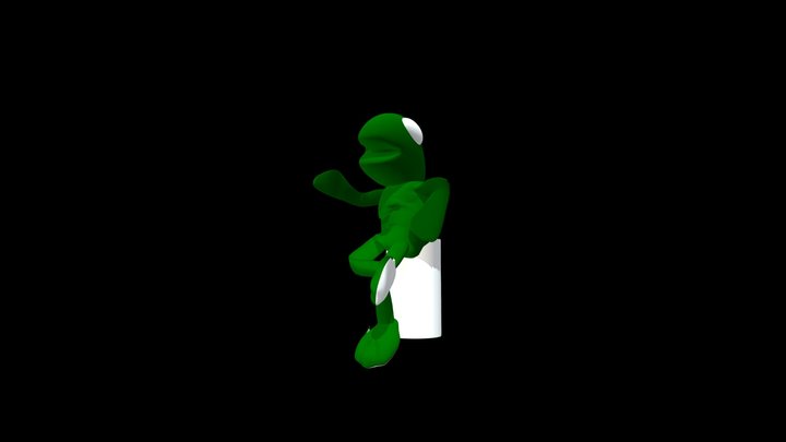 Ranito sentado 3D Model