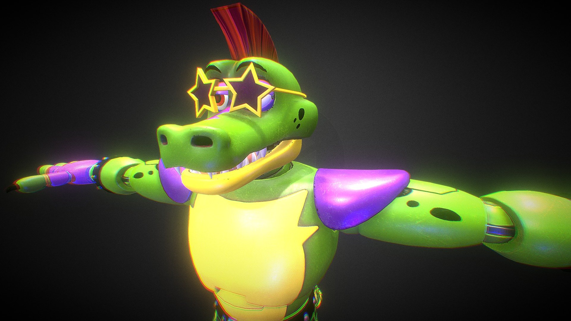 FNAF - Security Breach - Monty Gator - Hour 0 - Download Free 3D model ...