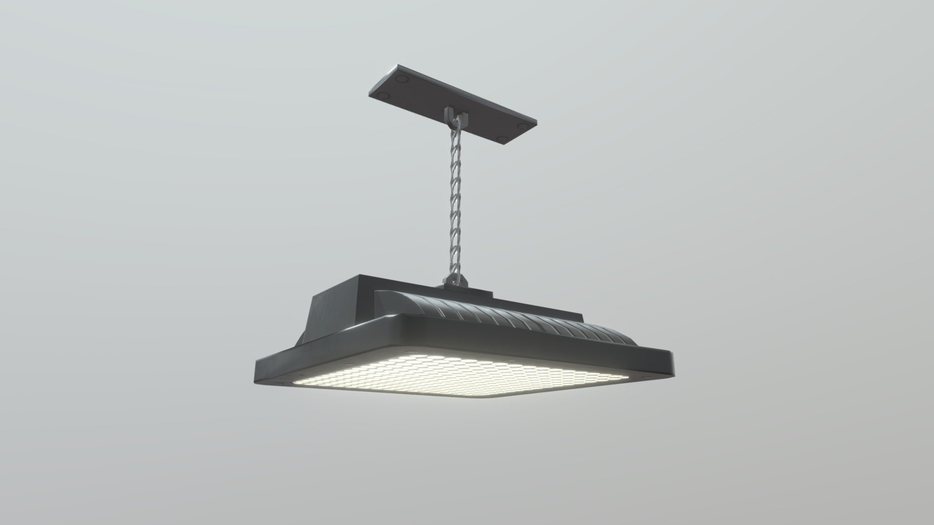 Low poly industrial ceiling lamp