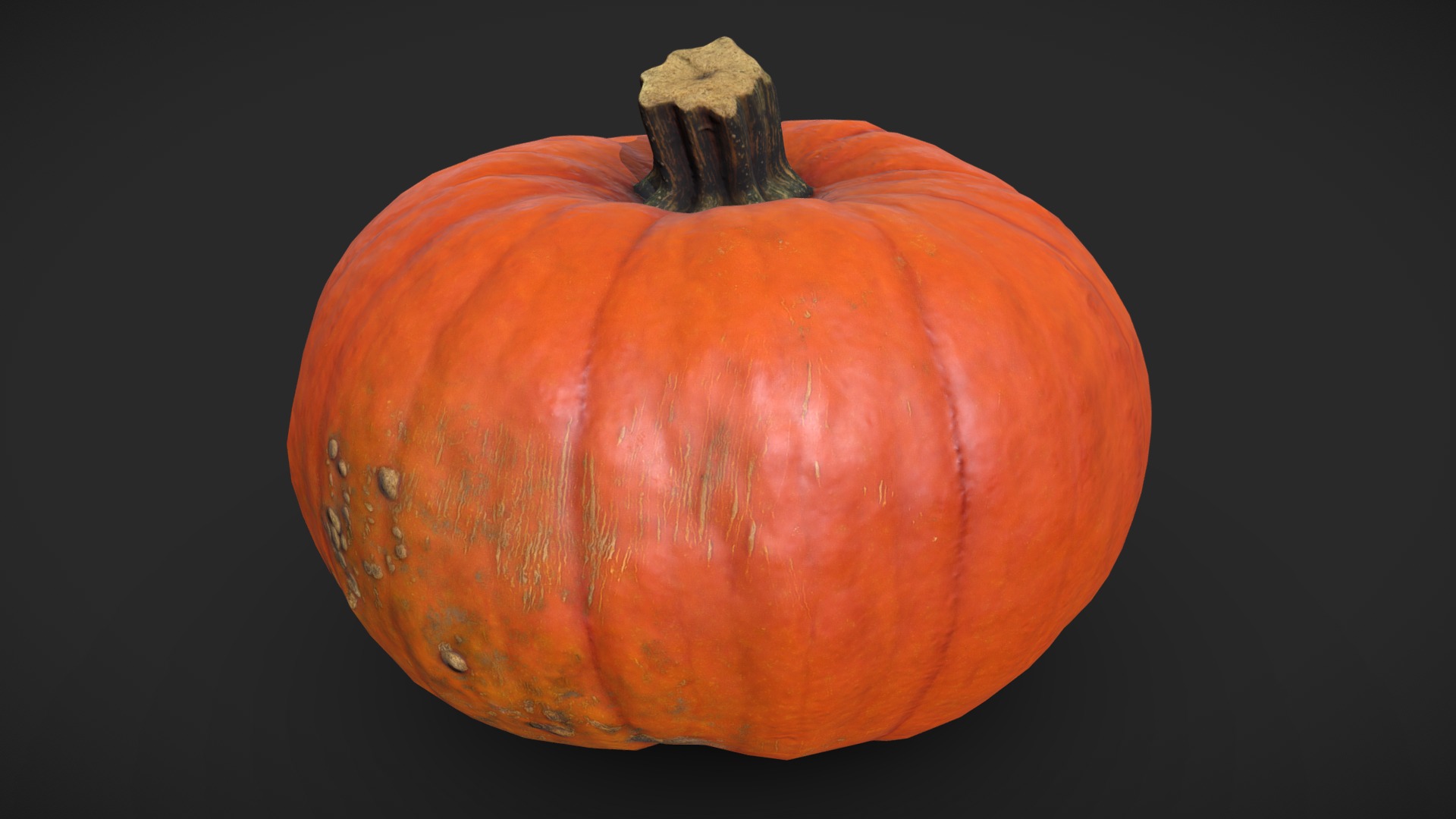 3D model Pumpkin / PBR Photogrammetry - This is a 3D model of the Pumpkin / PBR Photogrammetry. The 3D model is about a pumpkin with a stem.