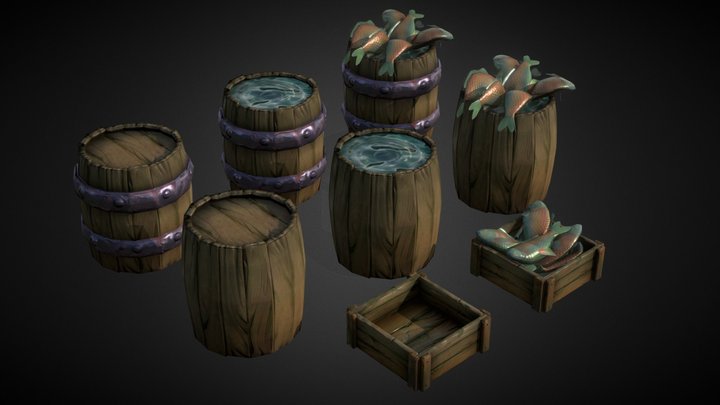 Fisherman Props 3D Model