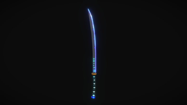 CYBERPUNK LOWPOLY KATANA 3D Model