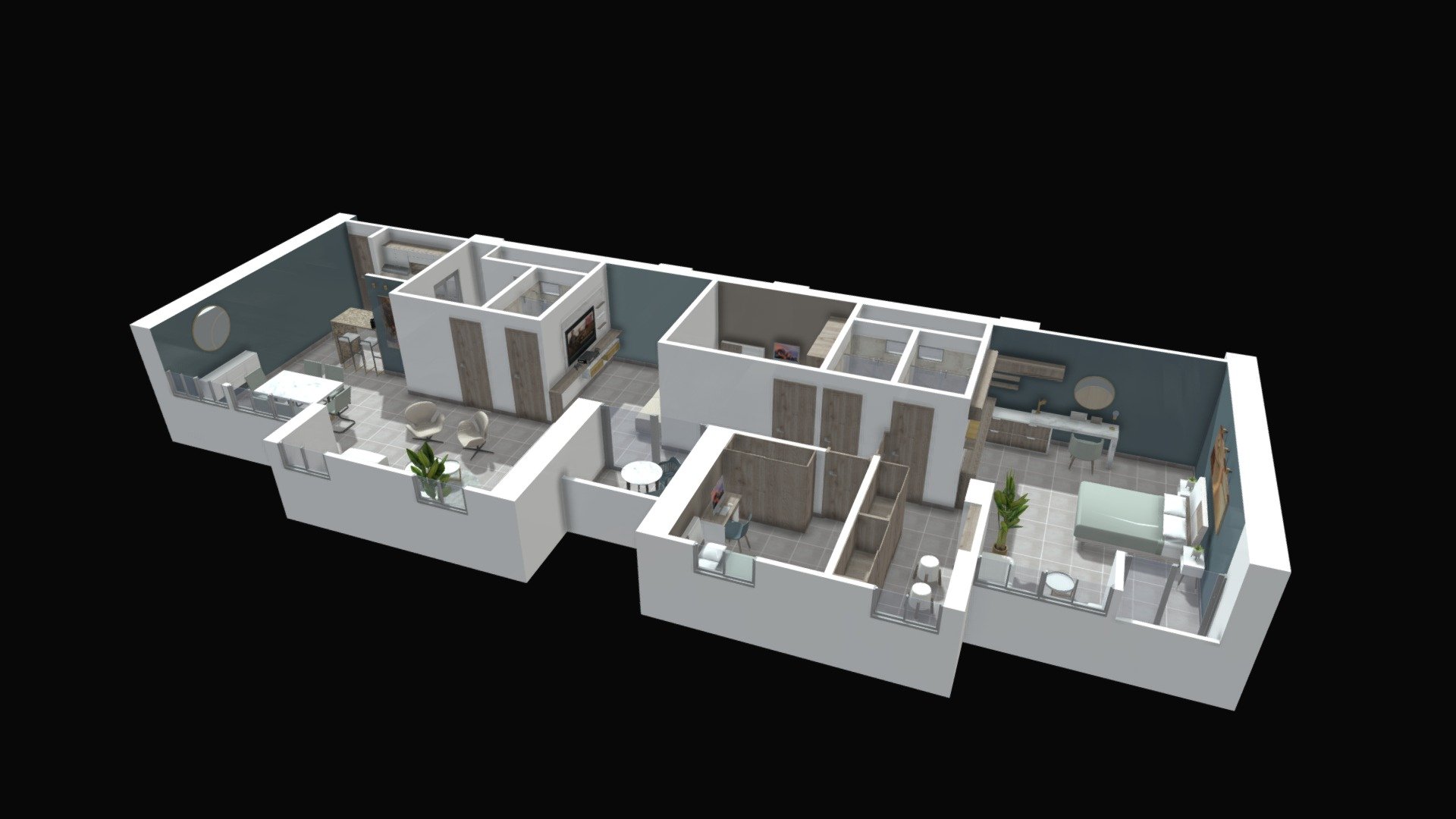 CANARIAS CLUB / Penthouse  + Living — Sketchfab embed 3D viewer