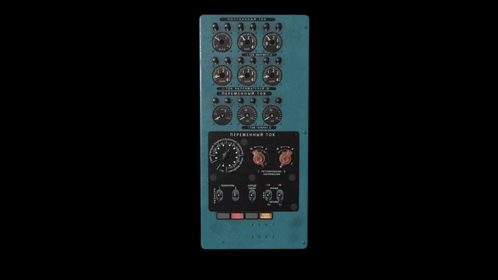 Mi-8MT Mi-17MT Power Panels Board Russian 3D Model