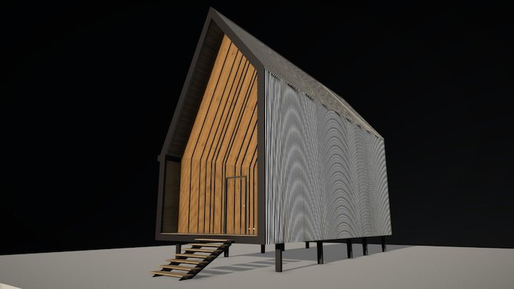 VIVIENDA EN MADERA 3D Model