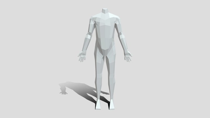LOW POLY PS1 STYLE  |  BODY MALE BASE 3D Model