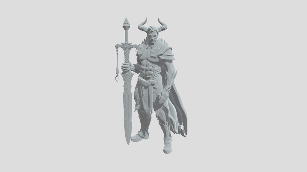 Demon Warrior - Dark Fantasy Character Sculpt