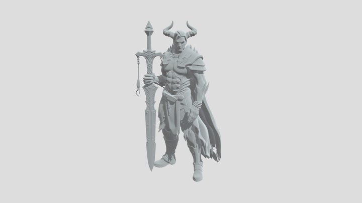 Demon Warrior - Dark Fantasy Character Sculpt