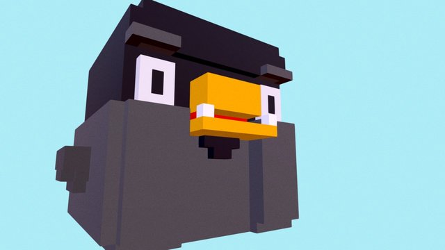 Daily Voxel #2 | Fat Bird 3D Model