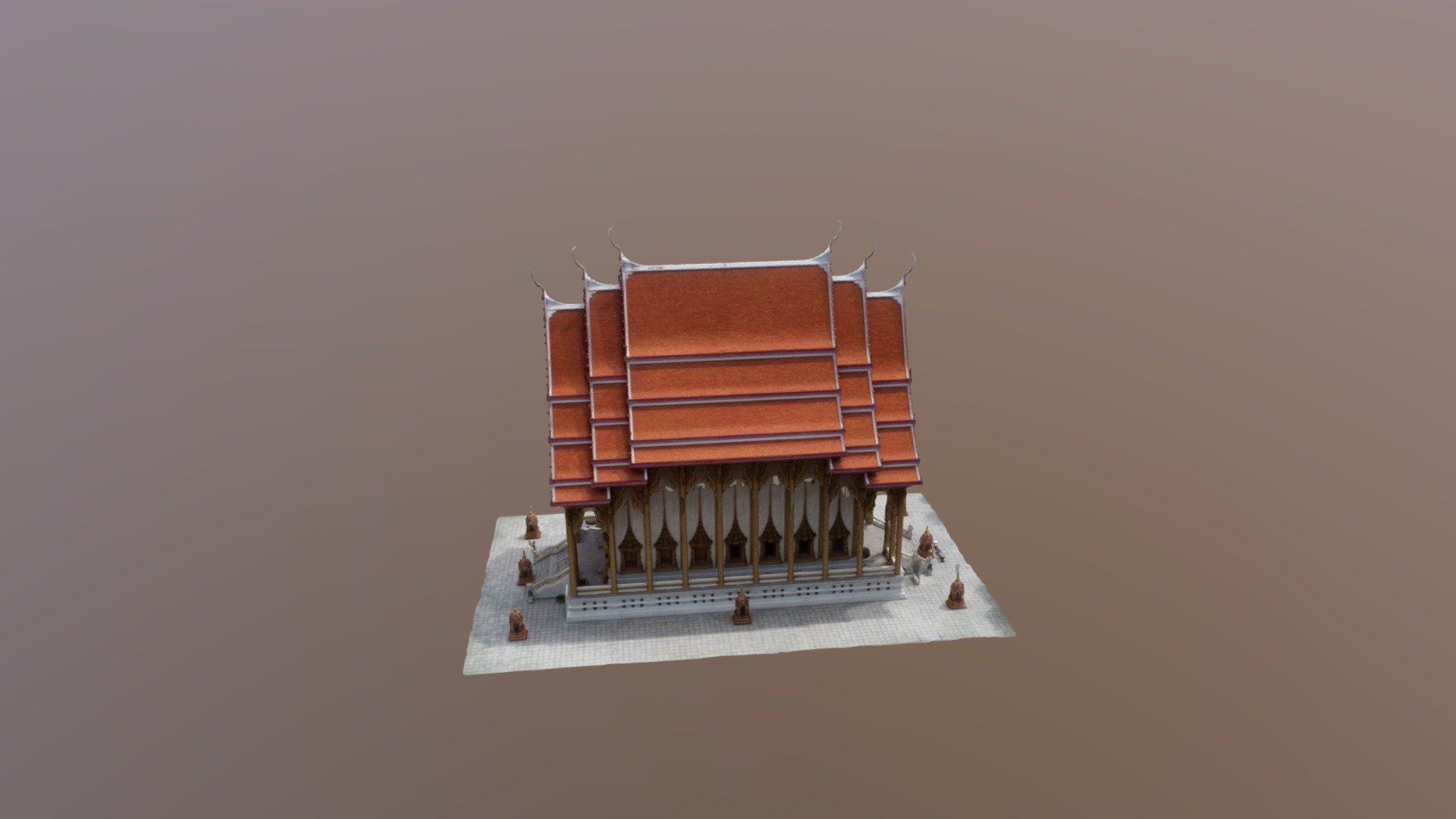 4saladang Temple All Simplified 3d Mesh