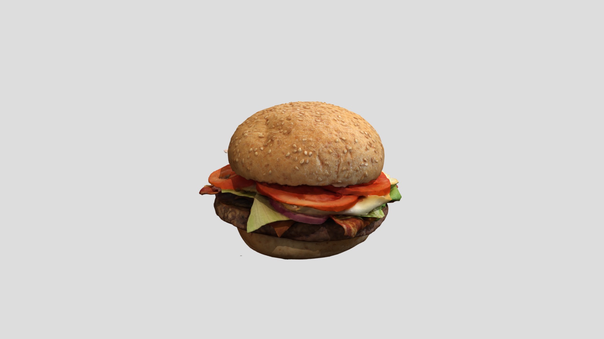 3D model Hacaro Burger - This is a 3D model of the Hacaro Burger. The 3D model is about a hamburger with a bun.