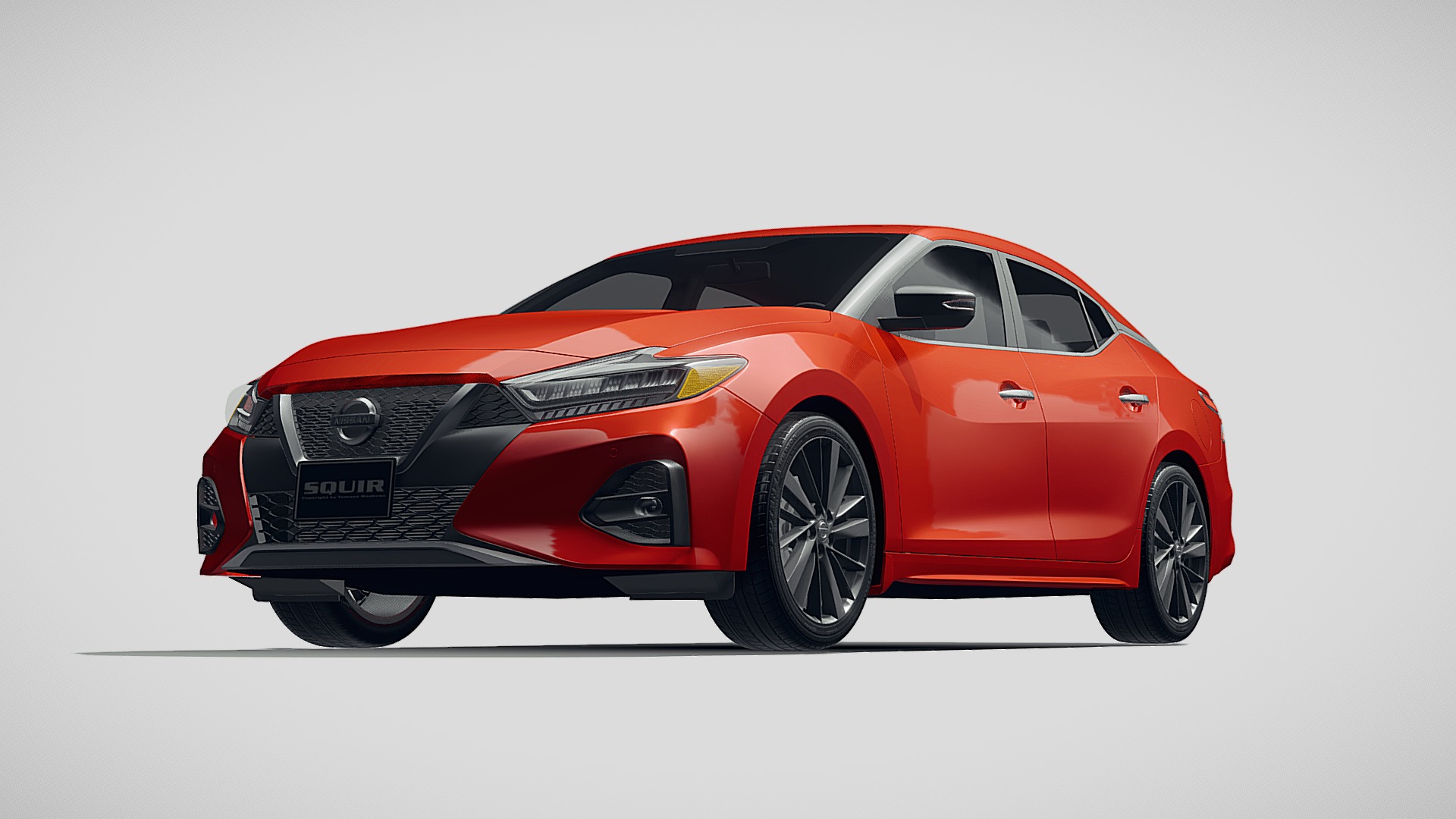 3D model Nissan Maxima 2019 - This is a 3D model of the Nissan Maxima 2019. The 3D model is about a red sports car.