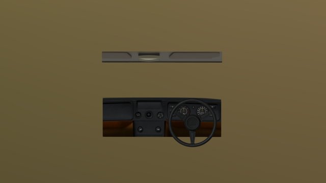 Reliant Robin - Dashboard Render Result 3D Model