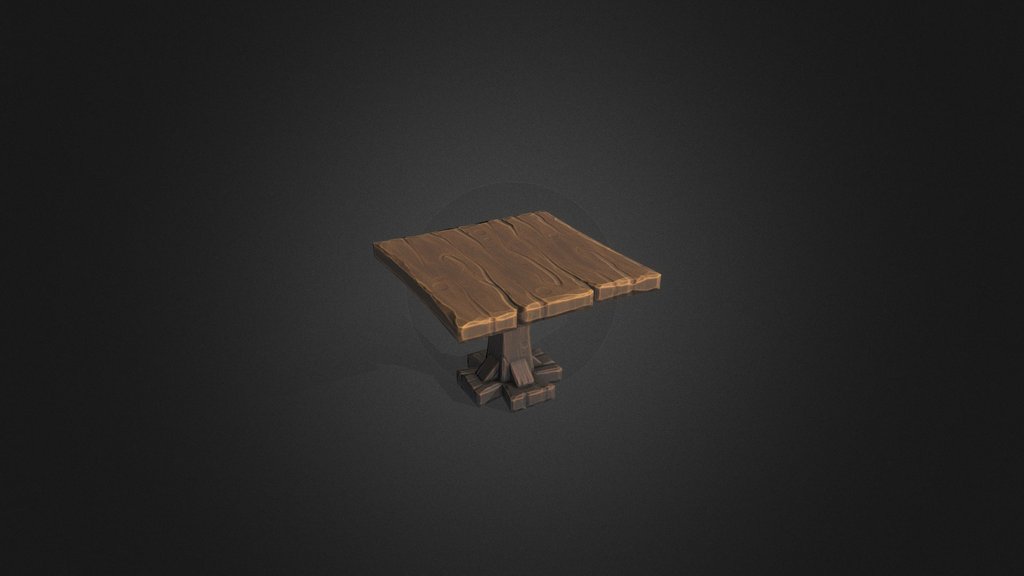 Stylized Low-poly Wood Table