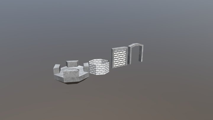 Modular Castle 3D Model