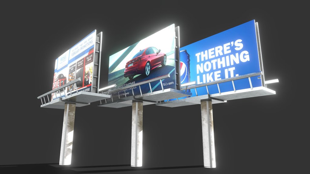 Low-poly Billboard Pack